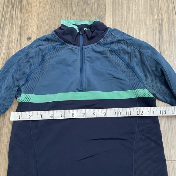 SWEATY BETTY Size XS US 4 ATHLETE SEAMLESS HALF ZIP LONG SLEEVE RUNNING TOP EUC - Picture 6 of 11